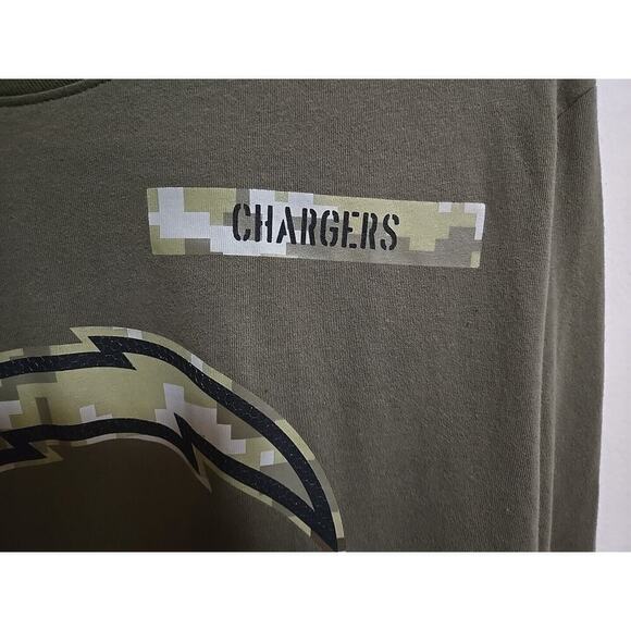 Los Angeles Charges Salute To Service Nike Shirt Mens Medium Green NFL Onfieldap - Picture 3 of 16